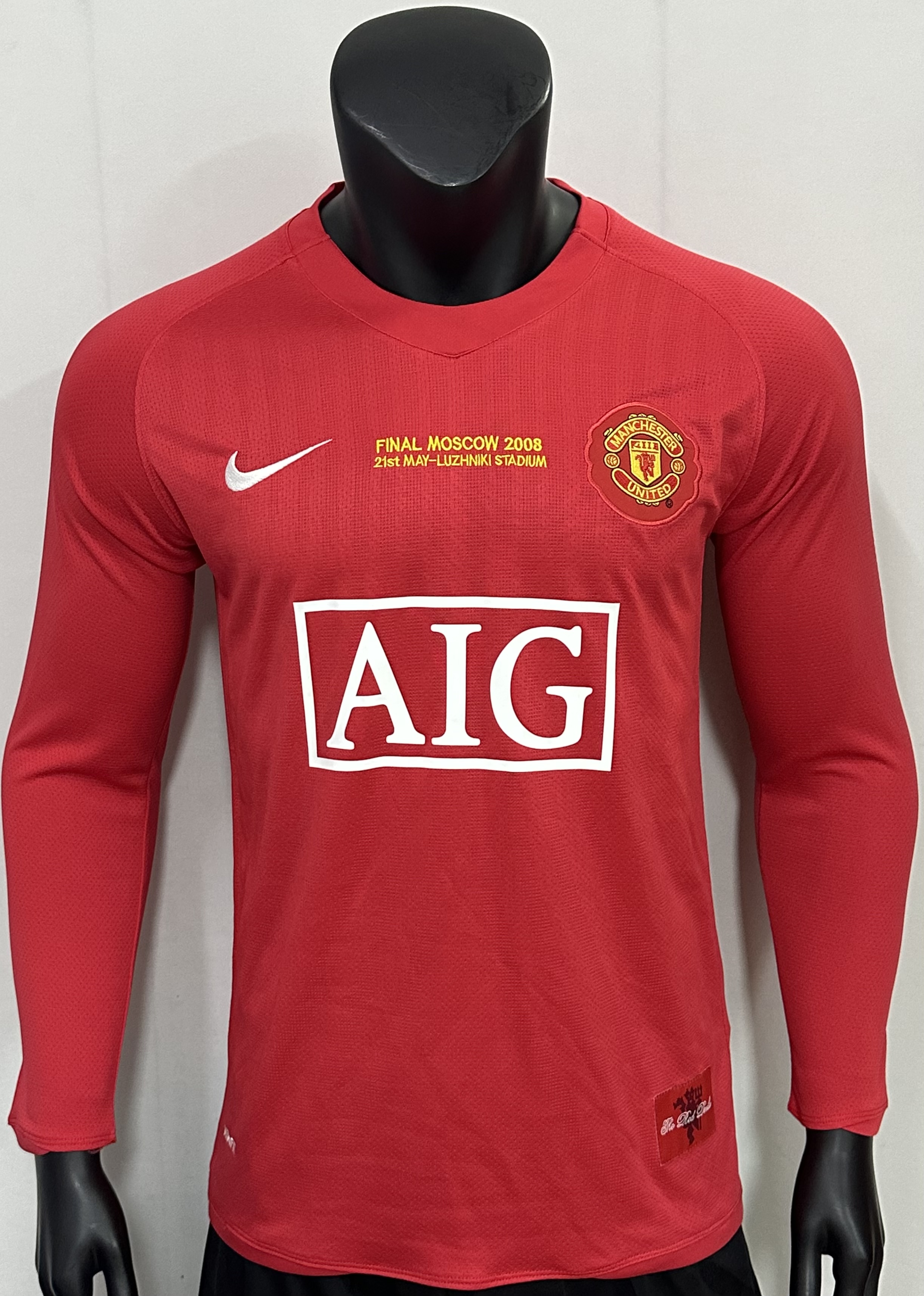 07-08 Retro UEFA Champions League Manchester United Home Long Sleeves 1:1 Thai quality