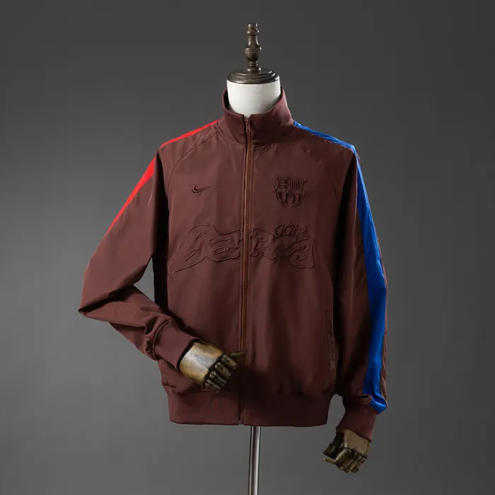 Barcelona x Travis Scott Windbreaker 2025/26 Brown Football Soccer Jacket