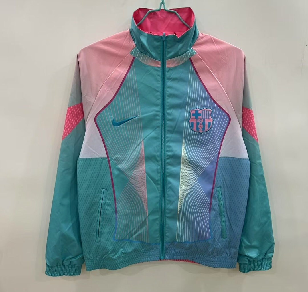 25-26 Barcelona green pink Windbreaker Jacket