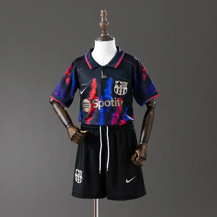 Kids Barcelona 25-26 Black/Blue Special Kit