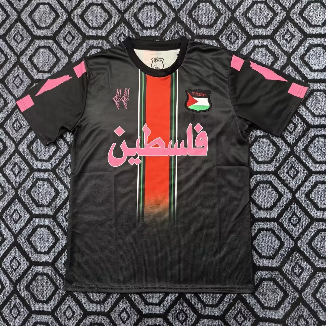 25-26 Palestine black soccer jersey