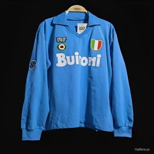 Retro 87/88 SSC Napoli Home Long Sleeve Jersey 1:1 Thai Quality