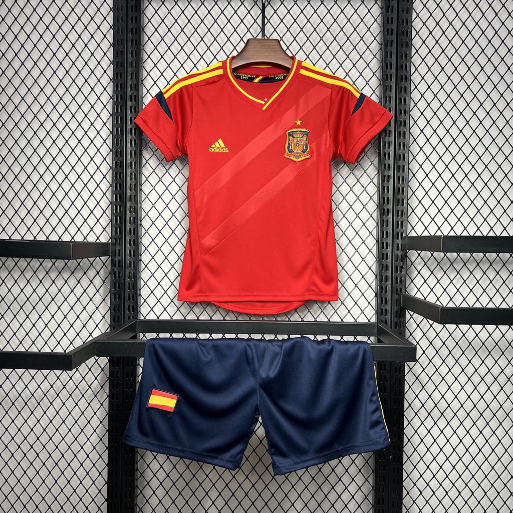 Kids 2012 Retro Spain Home Football Shirt Kids Size 1:1 Thai Quality