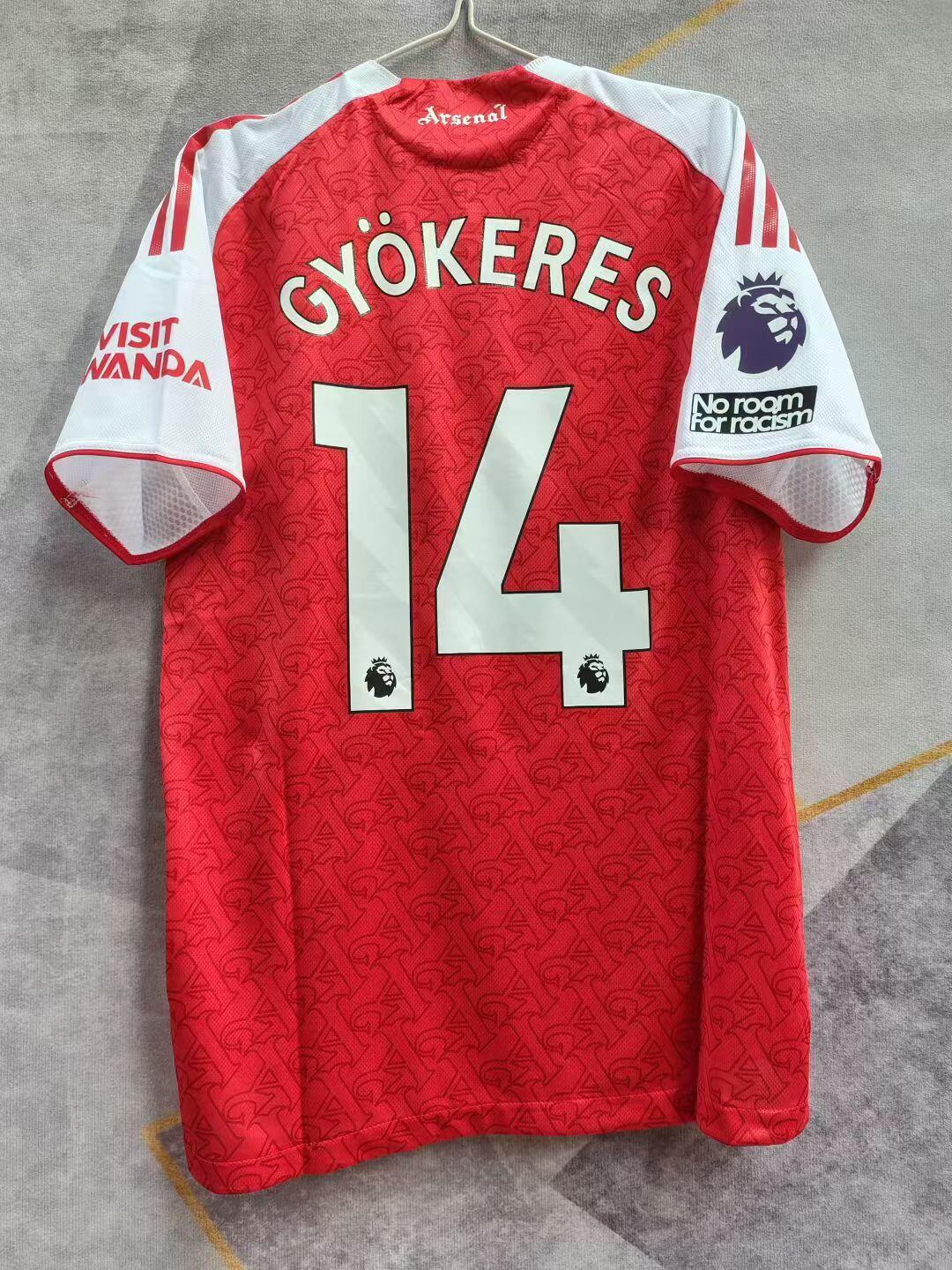 2025/2026 AFC Gyökeres #14 Home Football Shirt 1:1 Thai Quality