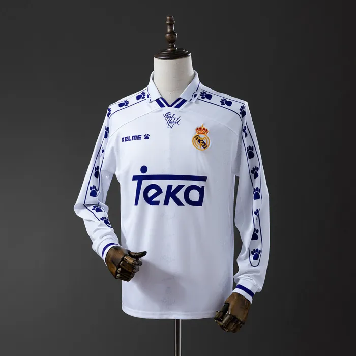 Retro Real Madrid 1994-96 Home Long Sleeves
