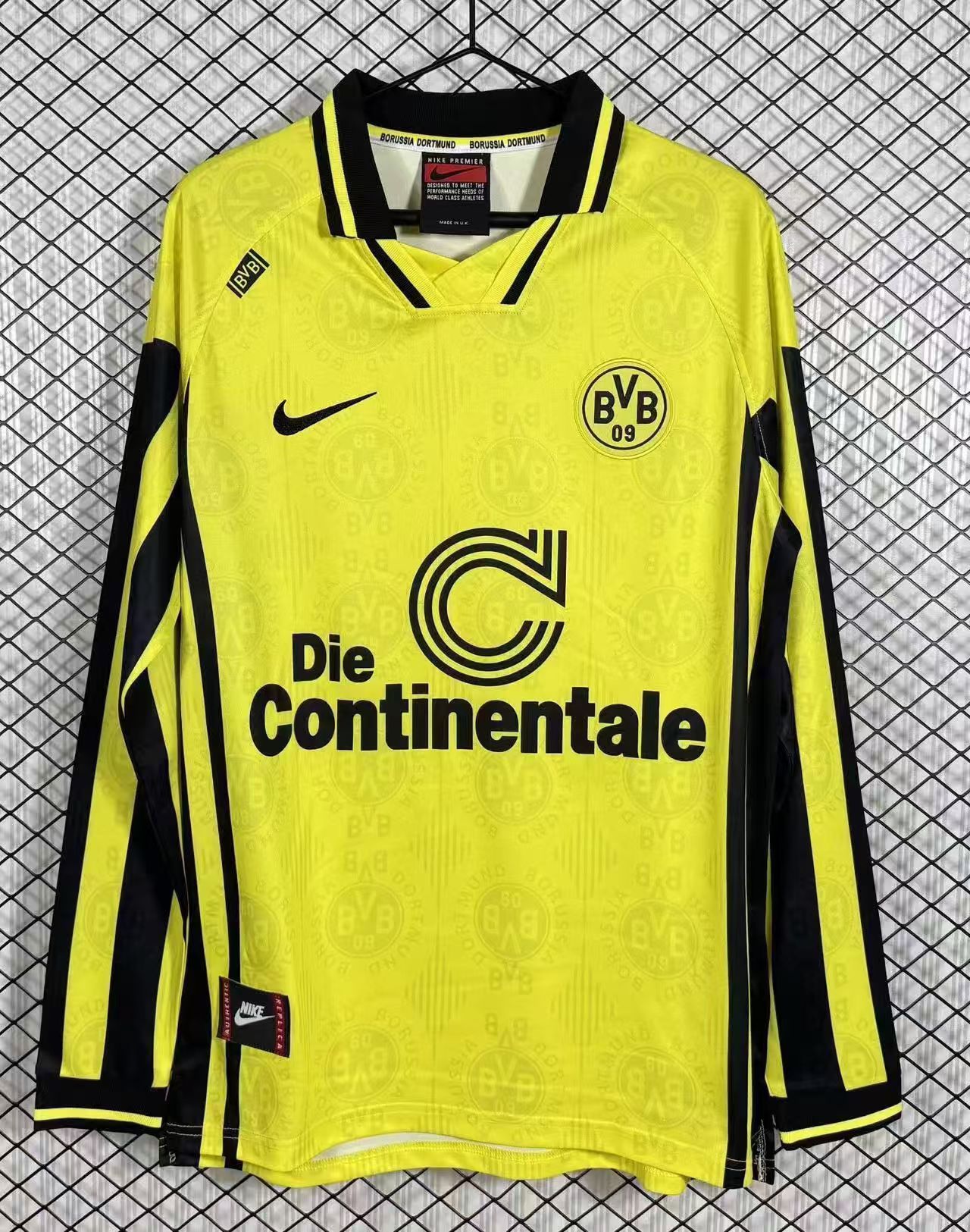 1996/1997 Retro Dortmund Home Long Sleeves Football Shirt