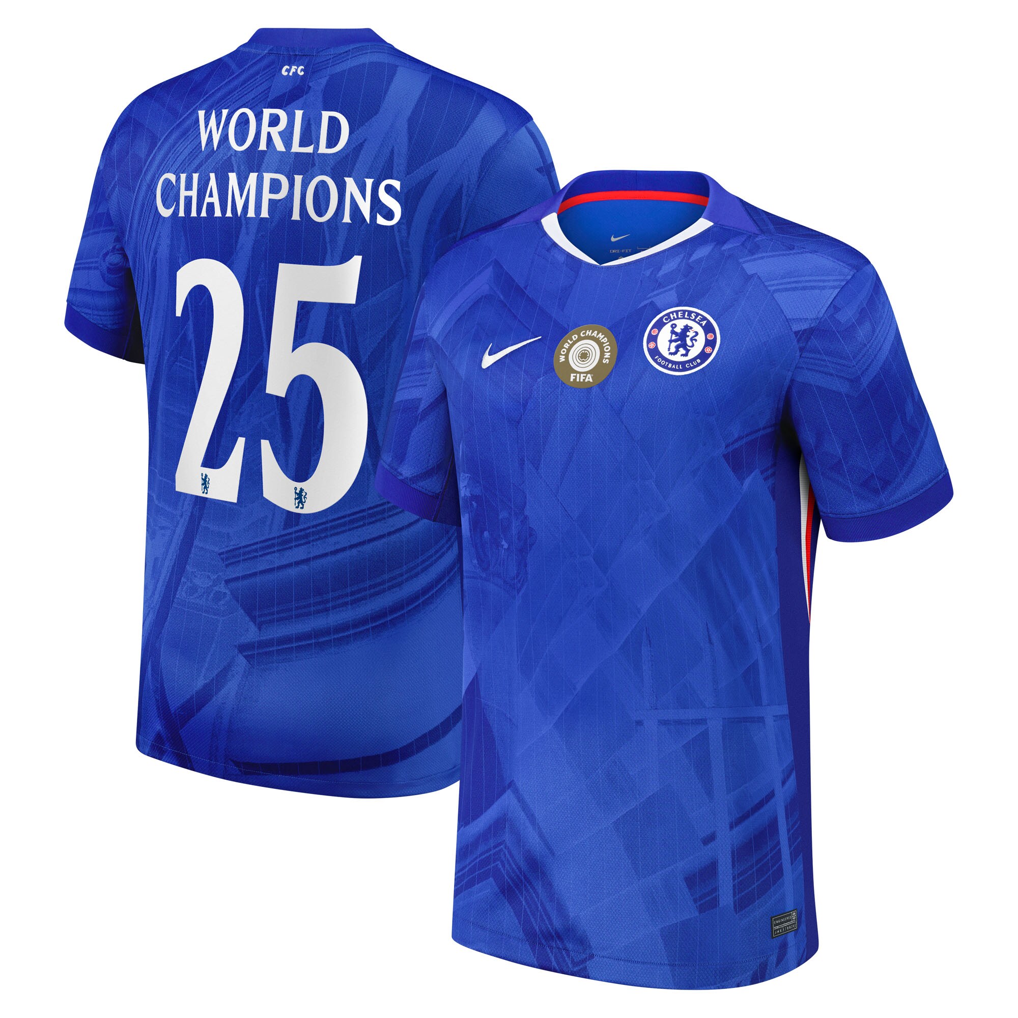 (S-4XL)Chelsea Cup Home Stadium Shirt 2025-26 with World Champions 25 chest badge