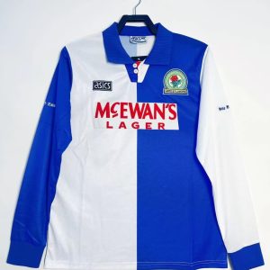 Retro 94/96 Blackburn Rovers Home Long Sleeve Soccer Jersey 1:1 Thai Quality